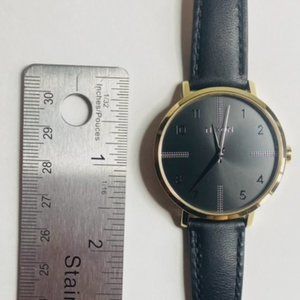 Nixon Arrow Leather 38 MM Gold Black Silver